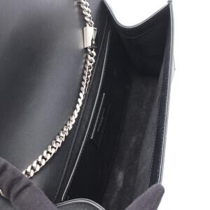 Saint Laurent Shoulder Kate Monogram Bag Paris Black Leather